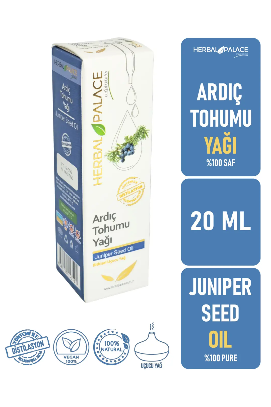 Ardıç Tohumu Yağı Uçucu 20 ml & %100 Saf ve Doğal (Juniper Seed Oil)