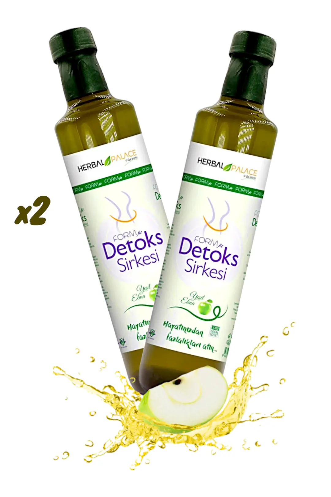 Detox Sirkesi Yeşil Elma Aromalı Formfit 500 ML * 2 ADET