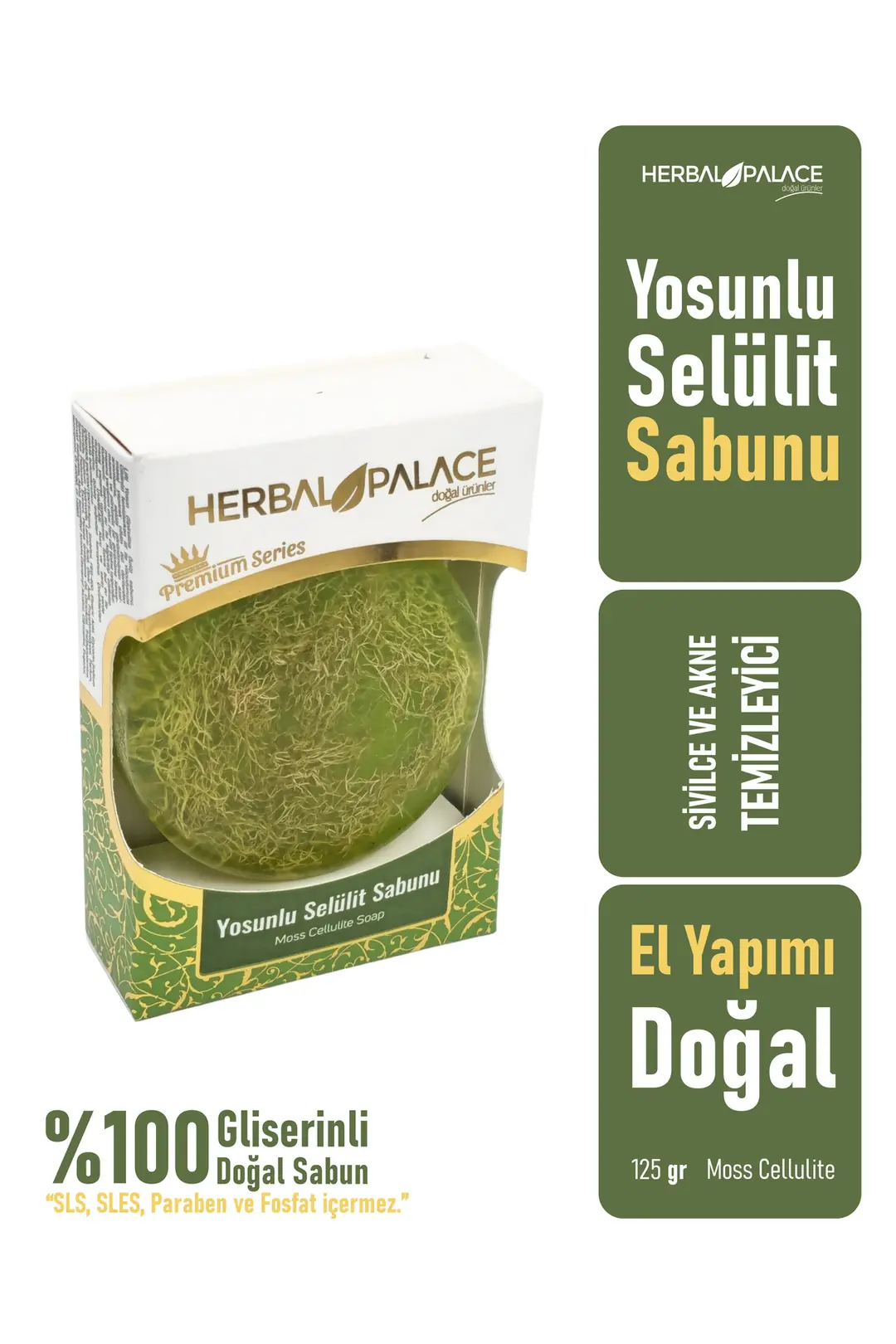 Lifli Yosunlu Selülit Sabunu - Sıkılaştırmaya Yardımcı - Gliserinli Doğal Sabun