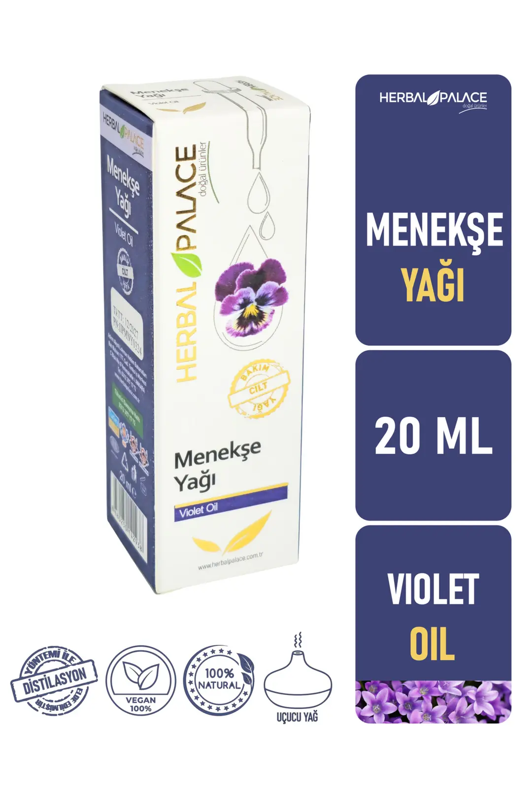 Menekşe Yağı Uçucu 20 ml & %100 Saf ve Doğal (Violet Oil)