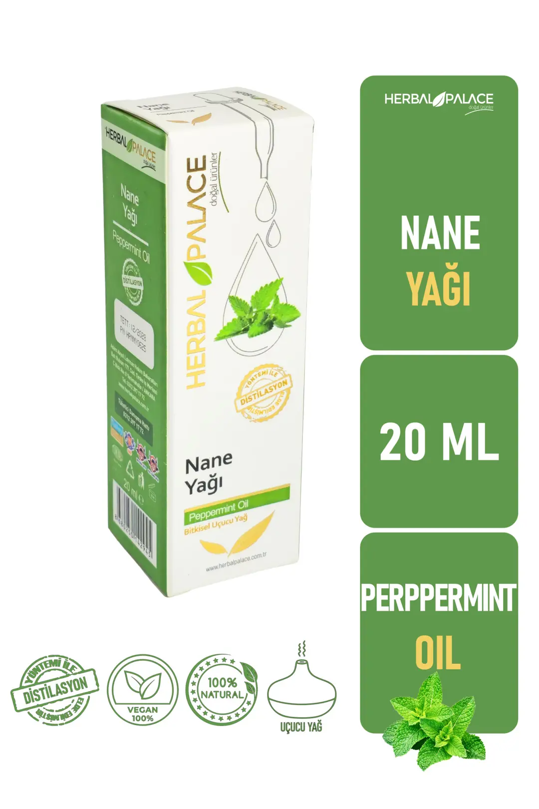 Nane Yağı Uçucu 20 ml & %100 Saf ve Doğal (Peppermint Oil)