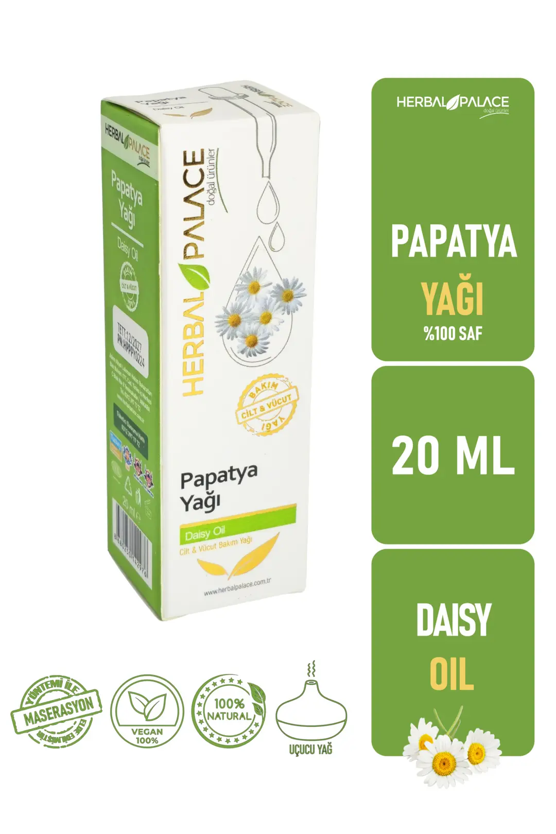 Papatya Yağı Uçucu 20 ml & %100 Saf ve Doğal (Daisy Oil)