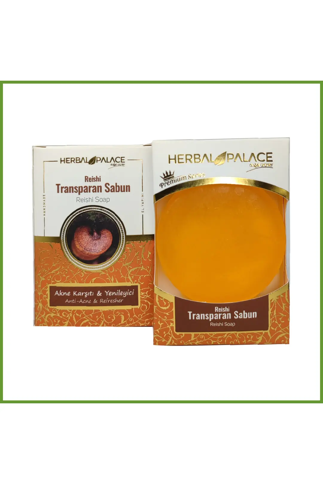 Reishi Transparan Sabun & Akne Karşıtı & Yenileyici & El Yapımı