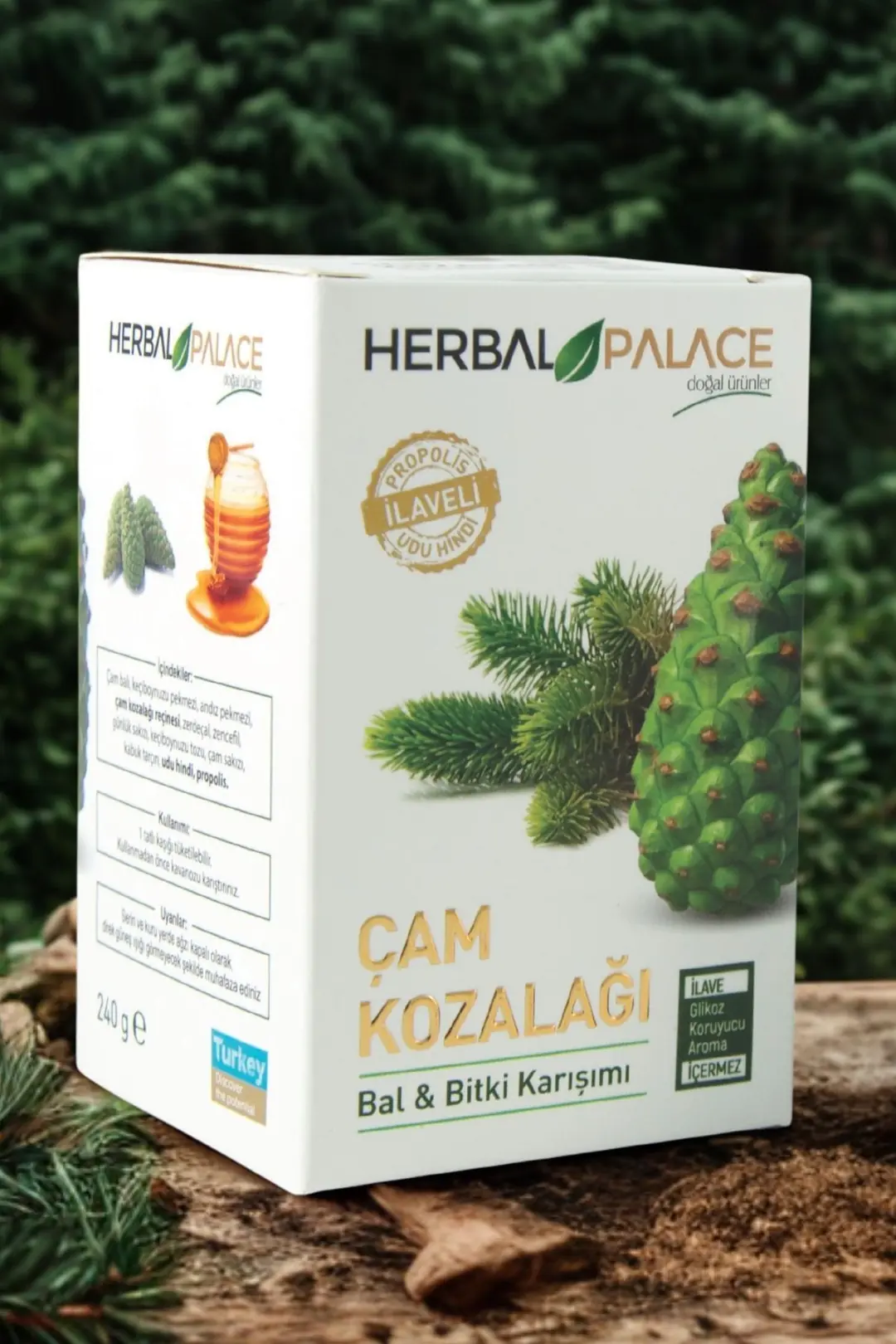 Çam Kozalağı Bal Bitki Karışımı 240 gr Glikoz & Koruyucu & Aroma Içermez